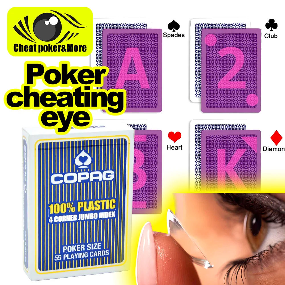 poker cheat cards cheating ring Copag-Infrared Marked Playing Cards, UV Reader, Magic Show, 100% Plastic Deck, Anti Cheat Poker