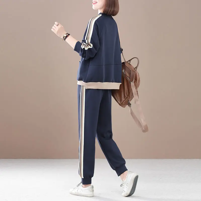 Spring Autumn NEW Oversized Casual Two Piece Sets for Women Korean Fashion Hoodies+sweatpants Loose Suits Female Y2k Clothes