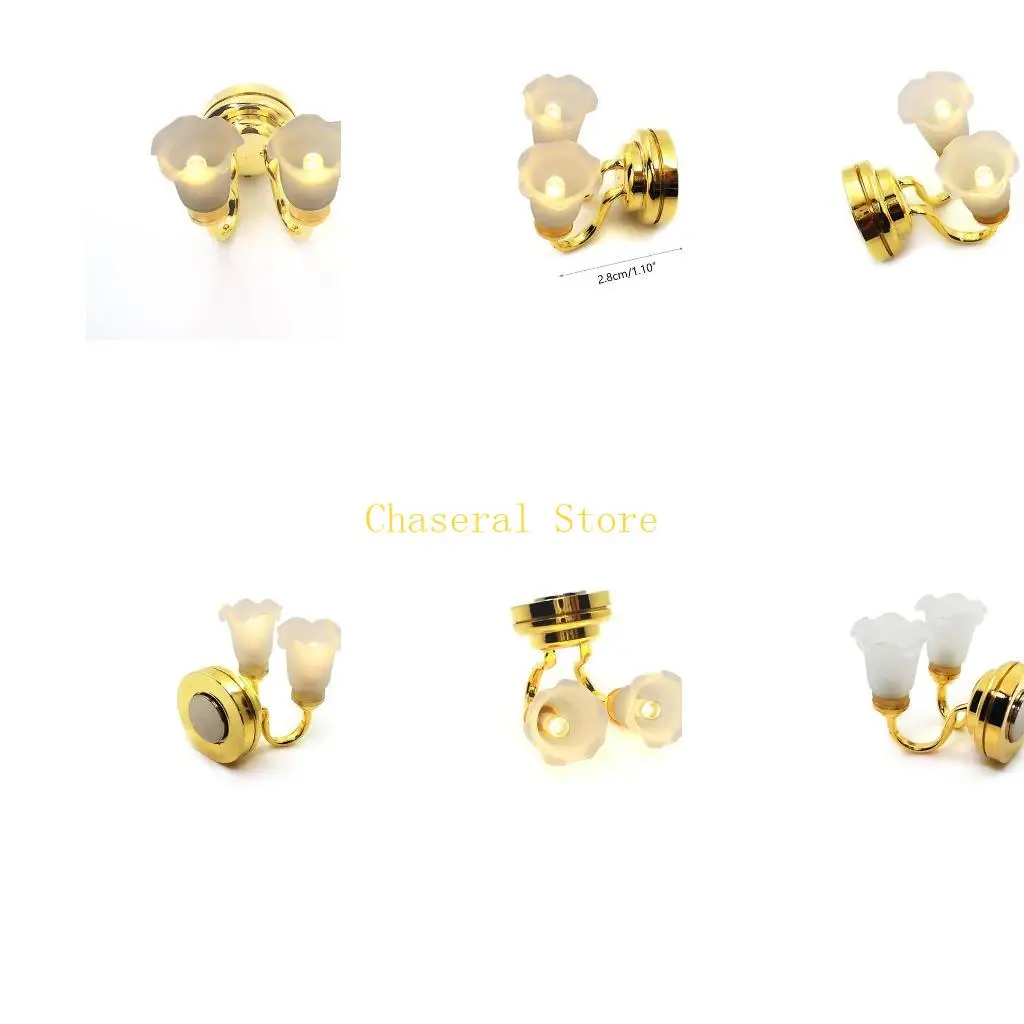 

E7CE Dollhouse Bracket Light Miniature for Girls Kids Micro Scene Setting Toy