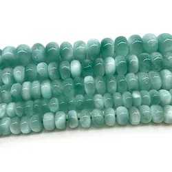 Natural Peacock Angelite Stone Beads 15'' Rondelle DIY Spacer Loose Beads For Jewelry Making Women Beads Bracelet Necklace Gift