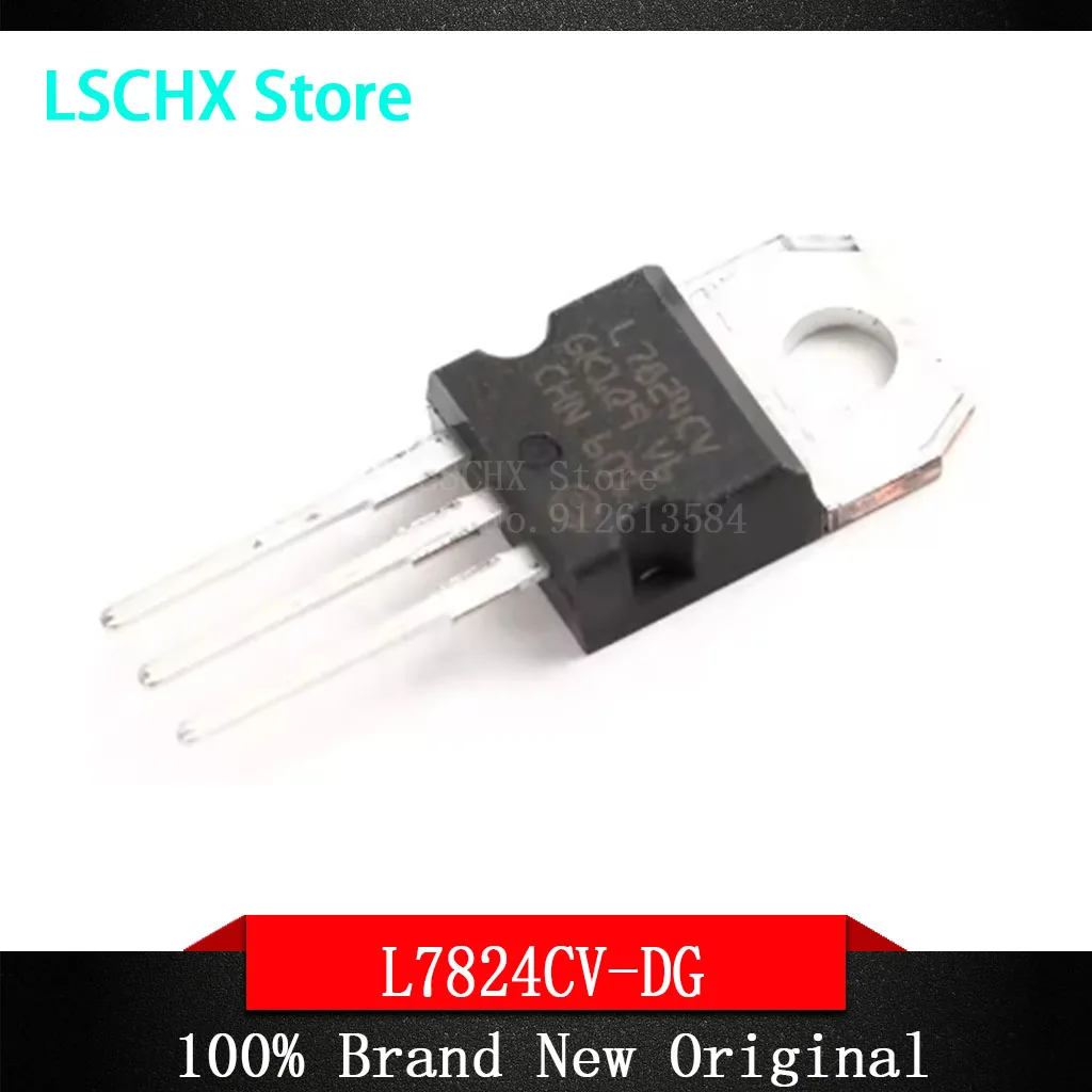 50pcs L7824CV L7824CV-DG TO-220 linear voltage regulator Input 40V output 24V 1.5A