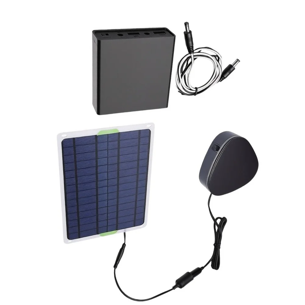 20W Solar Heating Kit 18×22cm Monocrystalline Silicon Panel Dual USB Port Waterproof Connector For Vehicle & Pet House