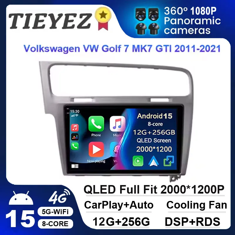 

Автомобильный радиоприемник, мультимедийный видеоплеер, Android 15, для Volkswagen Golf 7, 2011-2021 MK7, навигация, GPS, 5G, WIFI, Carplay Auto