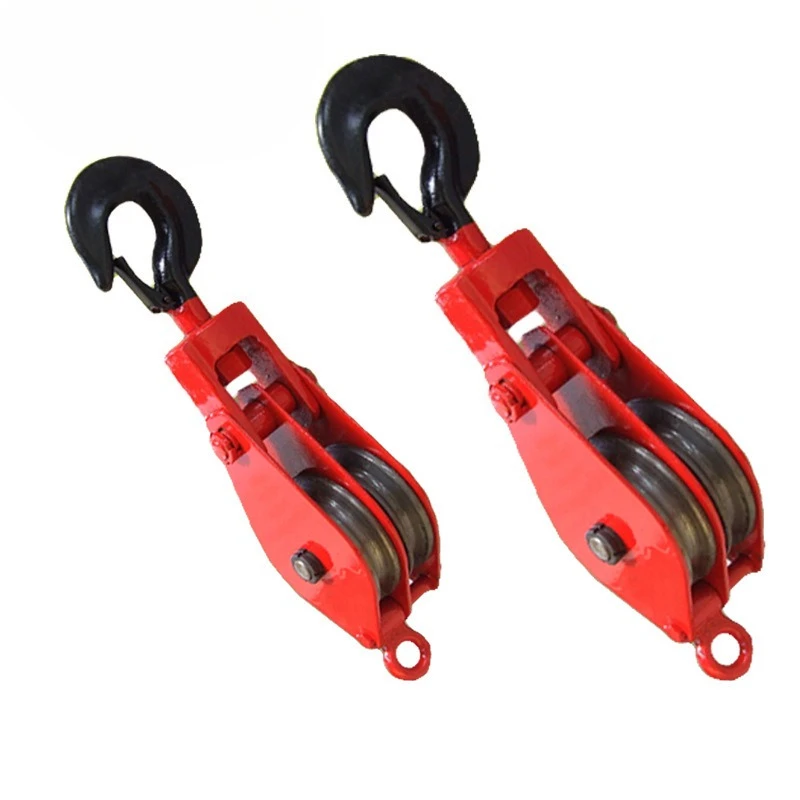 Voyage crane scooter movable pulley set 32 tons 4 wheels two wheels multi-wheel lifting ring, hook