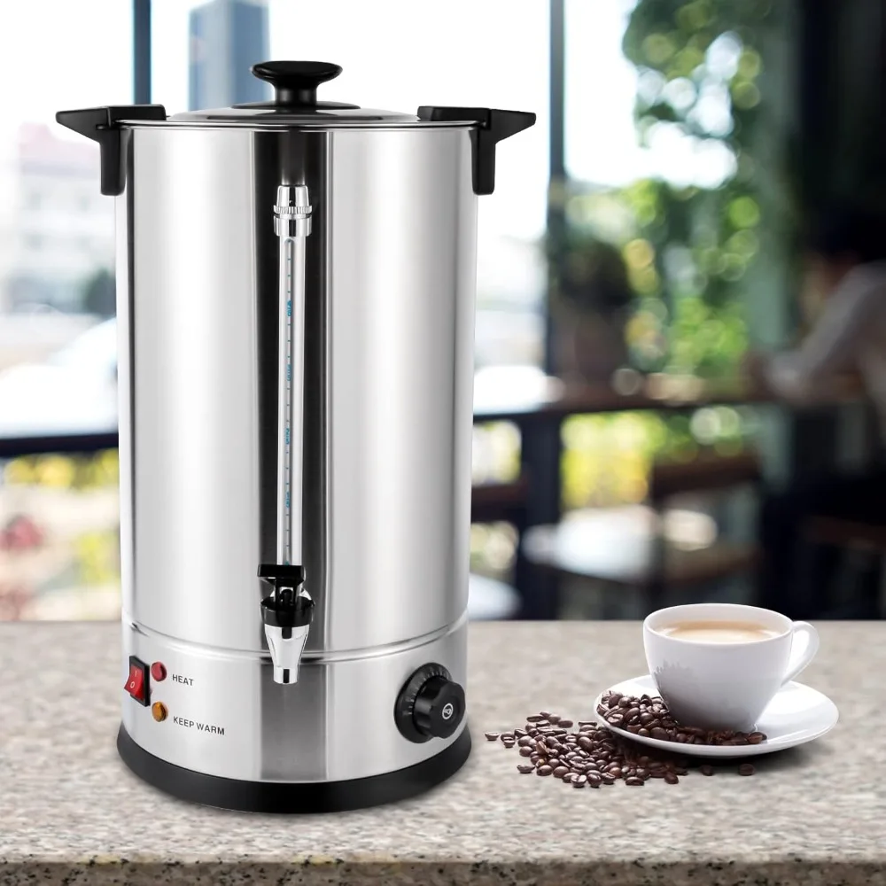 Commercial Coffee Urn Stainless Steel Coffee Dispenser Coffee Maker Quick Brewing Hot Beverage Dispenser Keep Warm Hot Water Urn