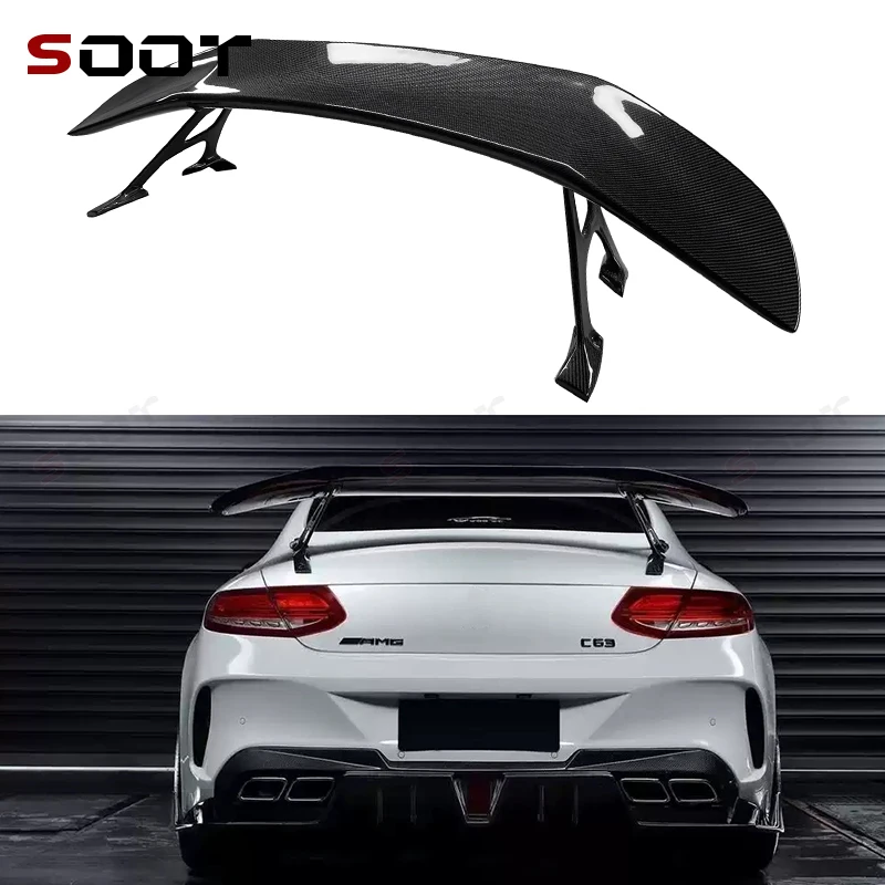 

For Mercedes Benz C Class W205 C63 C43 Carbon Fiber Tail fins Rear Trunk Spoiler Guide Wing Rear Wing Diverter Car Auto Parts
