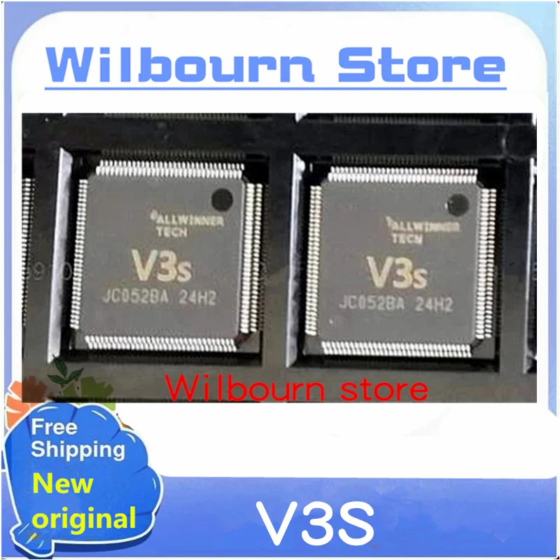 2PCS~10PCS/LOT New ALLWINNER V3S CPU TQFP-128 Special CPU processor chip for double recording driving recorder