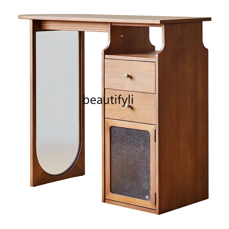 

xxRetro Solid Wood Bar Cabinet Simple Living Room Partition Bar Table Balcony Kitchen Island Sideboard Cabinet Chest of Drawers