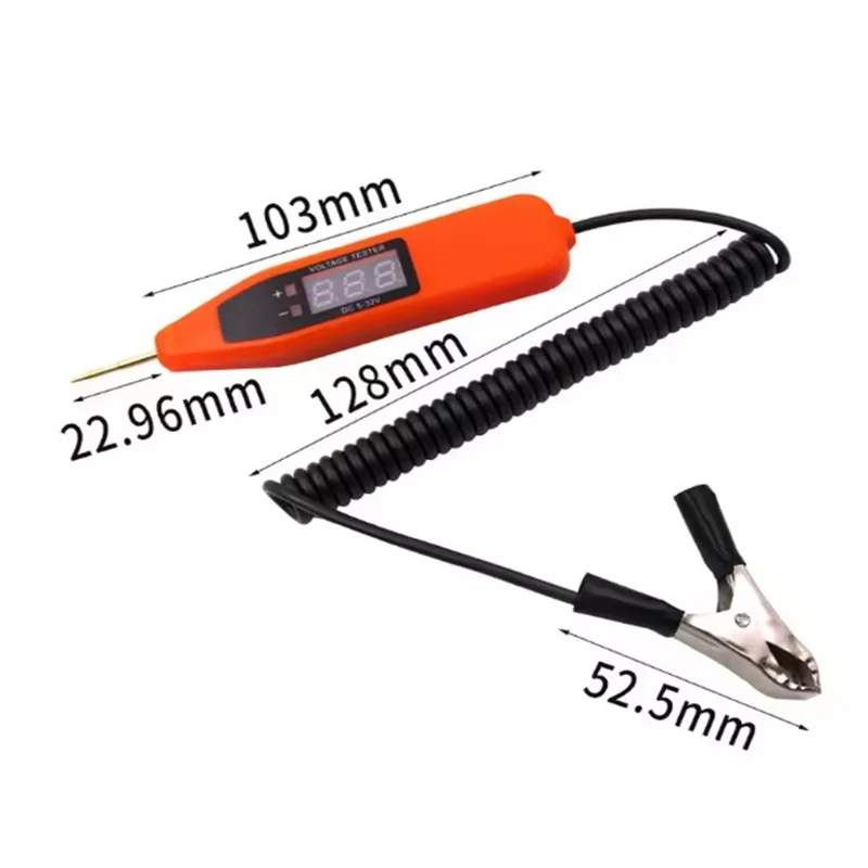 

5 В-32 В автомобильный тестовый светильник, ручка для обнаружения линии и проверки мощности, многофункциональный цифровой дисплей, специальное обслуживание электрика