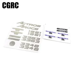 Model Sticker Front Logo Decorate for 1/14 Tamiya RC Truck Trailer Benz Hercules Actros Arocs 3363 1851 3348 Car DIY Parts