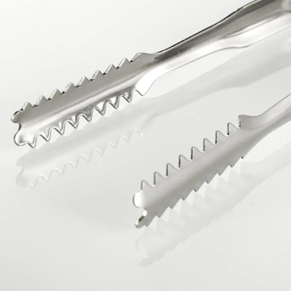 

3pcs Stainless Steel Ice Tongs Small With Teeth For Sugar Cube Food Serving Kitchen Gadgets Buffet Bbq Party Use