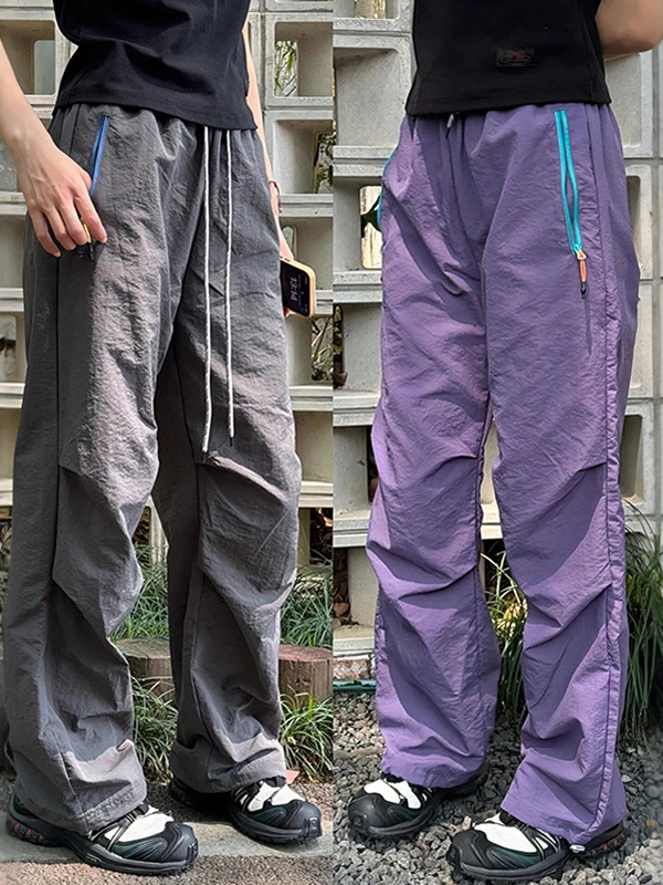 

Американские функциональные сложенные спортивные брюки, мужские летние тонкие прямые брюки из ледяного шелка, тихие уличные брюки для альпинизма