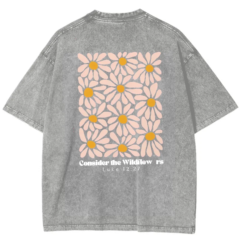 Desenhos animados unisex daisy impressão manga curta t-shirt, top casual simples para senhoras, moda feminina, retro, verão, 2024