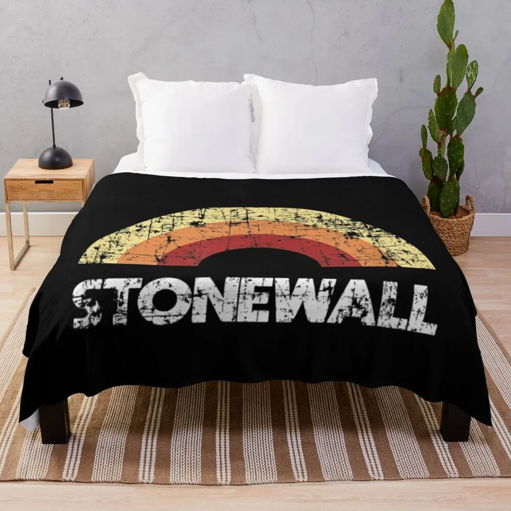 stonewall pride vintage rainbow retro shirt dark Throw Blanket halloween Moving christmas decoration Sofa Blankets