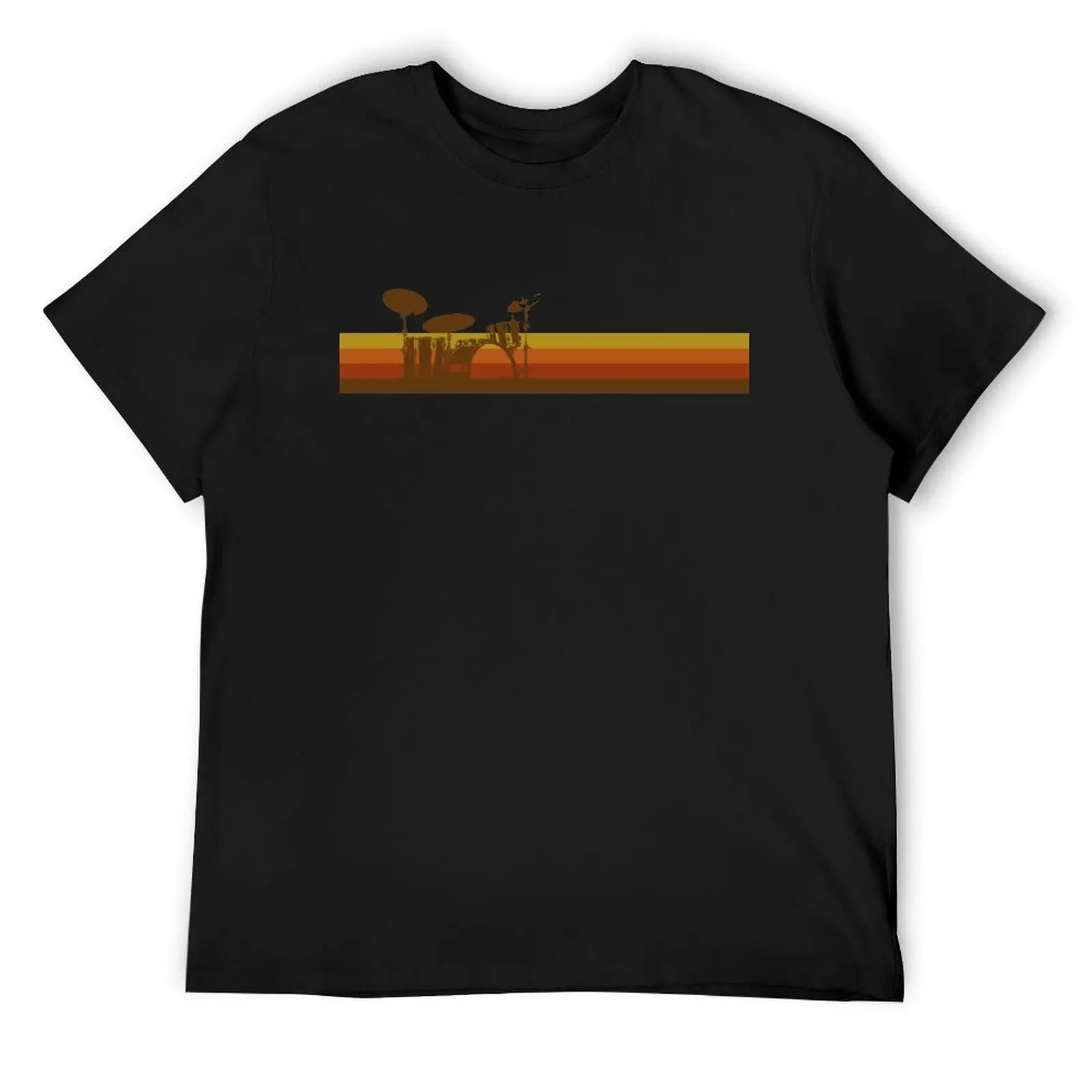 Vintage Drum Kit - Tequila Sunrise Runner T-Shirt summer top anime figures black t shirts for men