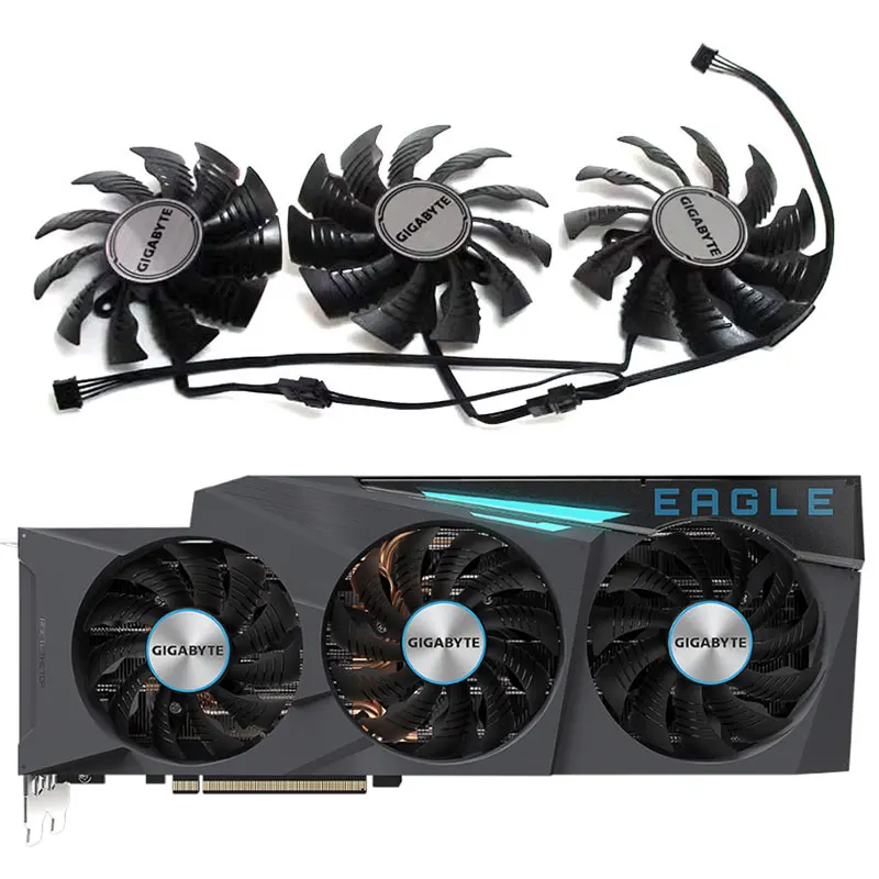 

PLA09215S12H T129215BU RTX 3080 EAGLE OC GPU FAN，For GIGABYTE RTX 3070TI、RTX 3080、3080TI、3090 EAGLE OC Video card cooling fan