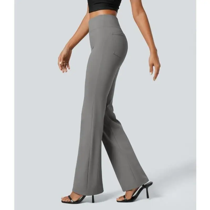 

Men's High Waist Casual Pants Flared Legs Straight Leg Sle PVC Material ex Winter Collection Faionable Casual Trousers