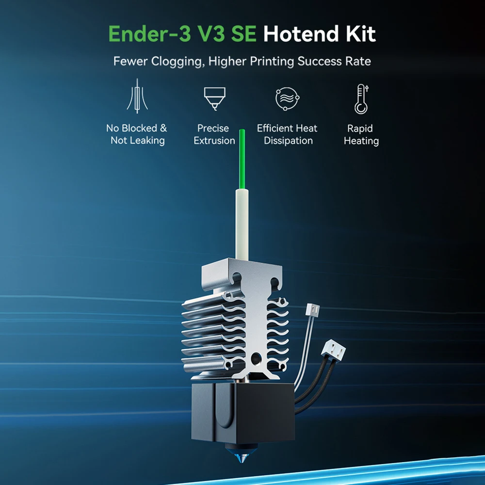

Creality Ender 3 V3 SE Hotend Kit Assembled with Silicone Sock Support 250mm/s Fast Speed Print for 1.75mm Filaments PLA, ABS,