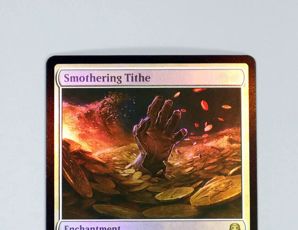 Smothering Tithe holo/foil TCG kartu Proxy ajaib permainan papan pertemuan Proxy kualitas permainan bermain kartu Proxy perdagangan permainan