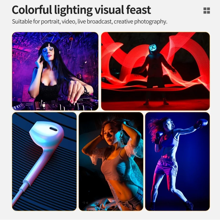 Pixel G3 Flat Panel RGB Fill Light Handheld Photography Dimmable Desktop Mini Pocket Lamp Photography Lighting view 5