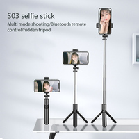 New Selfie Stick Tripod Stand for Android Xiaomi IOS iphone TikTok Extended Bluetooth with Remote Shutter Foldable Phone Holder
