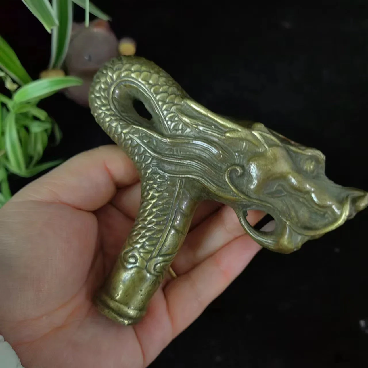 Vintage style Copper dragon head Cane Ornament Antique Brass Face Handle Vintage Style Walking Stick Victorian Cane Umbrella