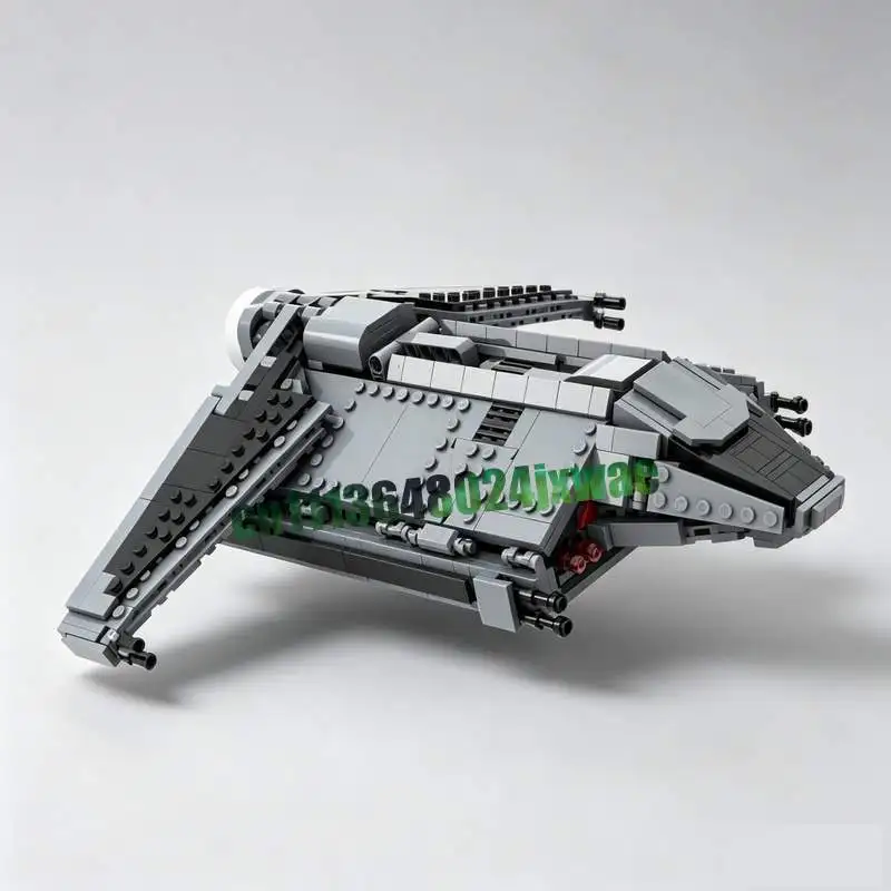 776Parts Dark Side Assault Shuttle Space Battle MOC Sci-Fi Spaceship Model Custom Building Blocks Assembly Creative Puzzle Gifts