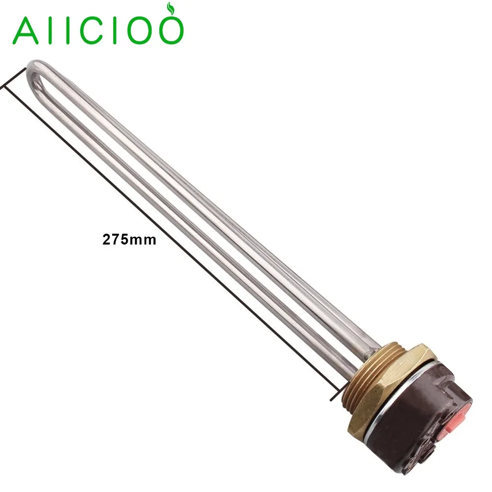 Electric Water Heater with Probe Immersion Heating Element U Type Tube Screw Plug Heater 220v 1000W 1500W 2000w