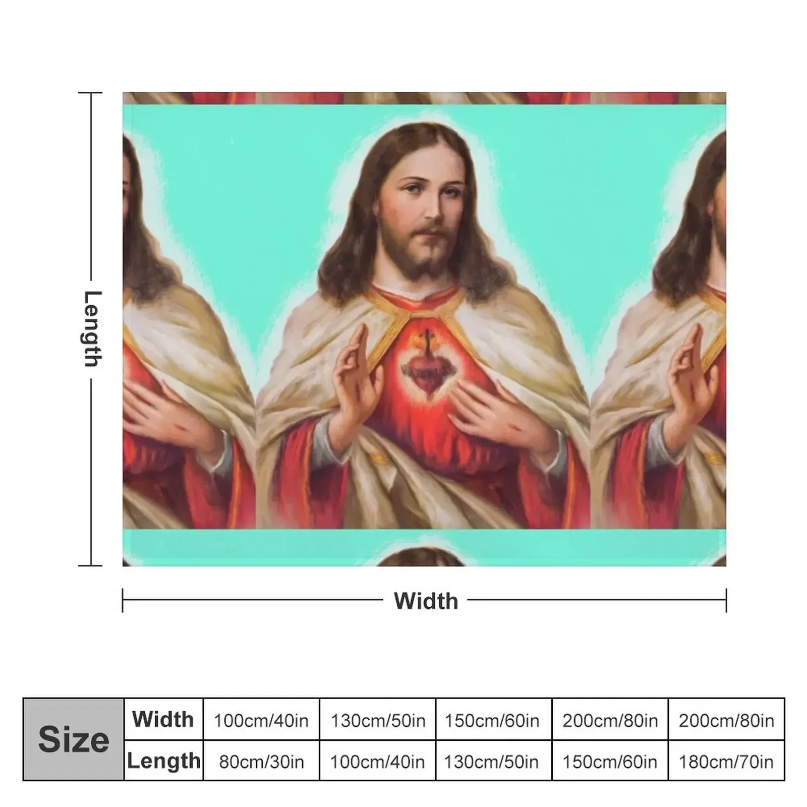 Jesus Christ painting | Jesus Christ | marry Christmas | Jesus Christ Sacred Heart Throw Blanket Sofas Soft Beds Blankets