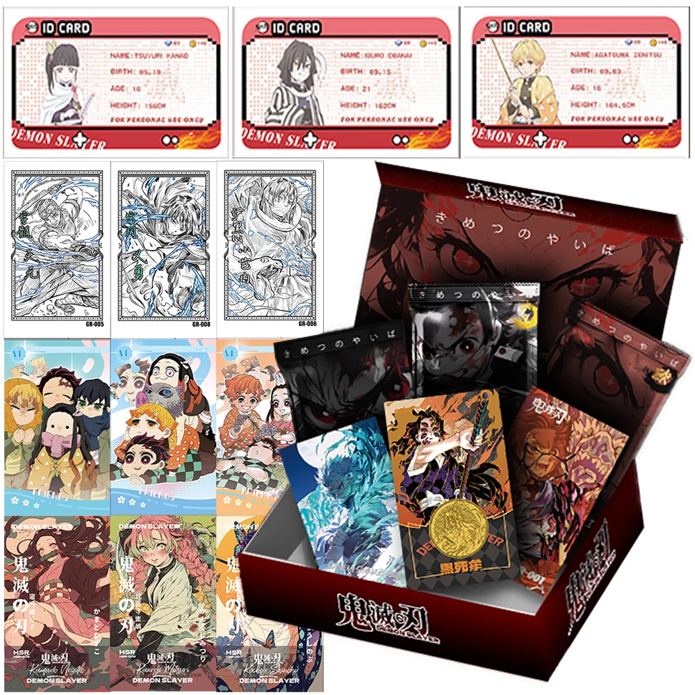 

Demon Slayer Collection Card Anime Characters Kanroji Mitsuri Iguro Obanai Exquisite Double Card Toys Children's Hobbies Gifts