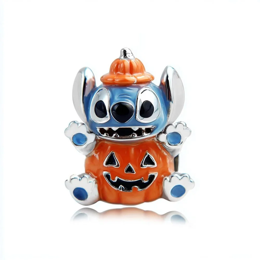 Potdemiel Disney 925 Silber Stitch Charms Anhänger Perlen Passend für 3mm Original Halskette Armband DIY Damen Geburtstagsfeier Edles Geschenk