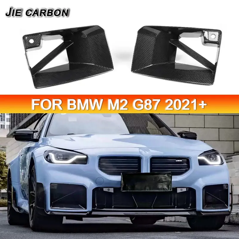 

For BMW M2 G87 Carbon Fiber Front Bumper Air Vent Cover Trim Foglamp Mesh Grill MP Style Car Fog lamp frame body kit 2021+