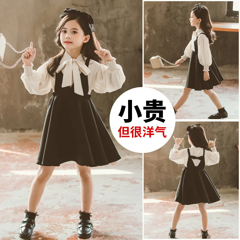 2024 Korean Spring Autumn Edition: Big Boys, Girls, Little Girls Bow, Backband Skirt, Children's Set, And Fashionable