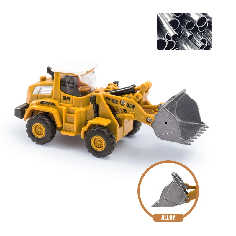 Diecast Excavator Tower Crane Toy Tractor forklift trucks Car Bulldozer Model Wholesale Boy Gift Digger Alloy+Plastic Vehicle