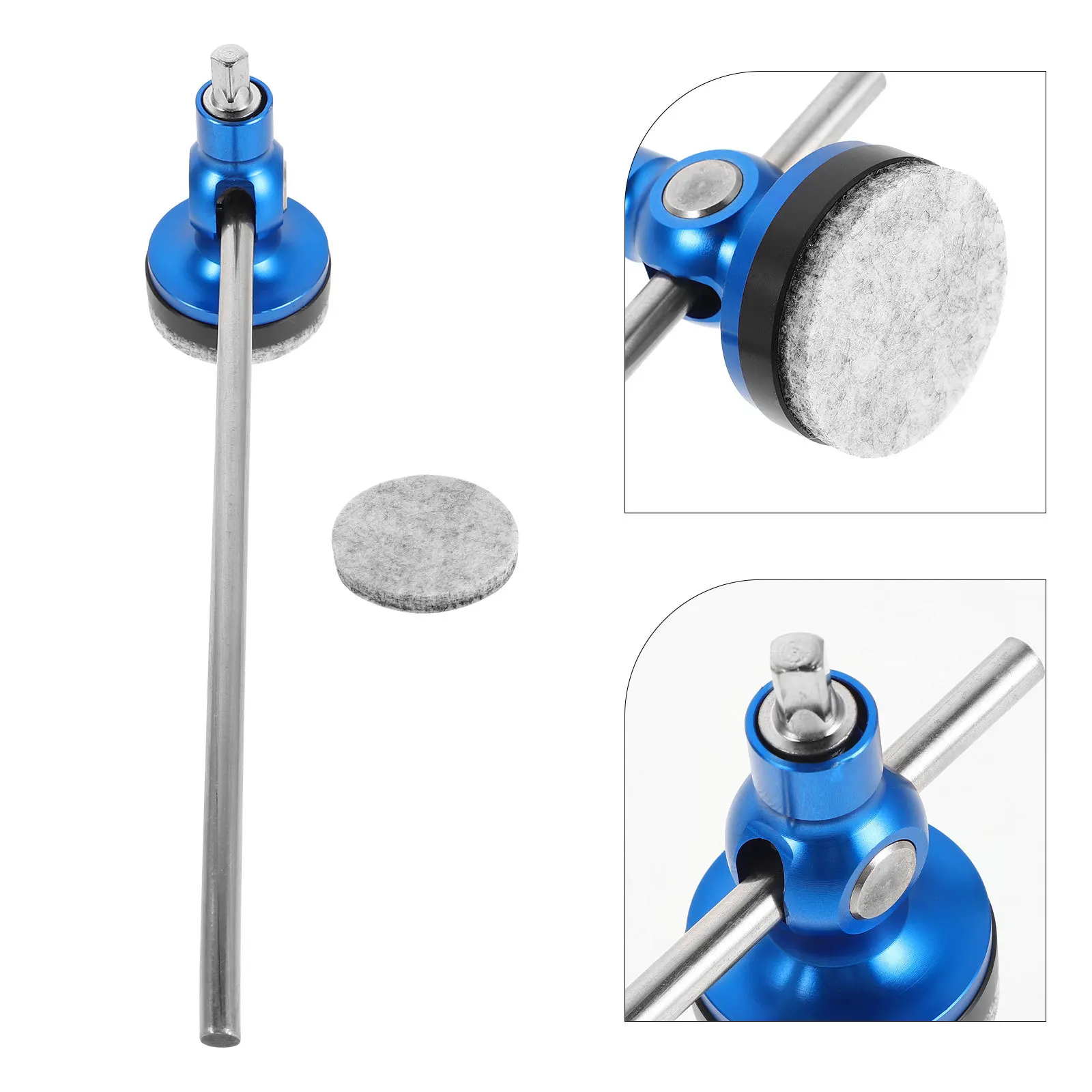 

1 Set Dual-Sided Blue Alloy Drum Foot Pedal Hammer Head Replacement For Bass Drum Percussion Instrument Part Accessory Practice