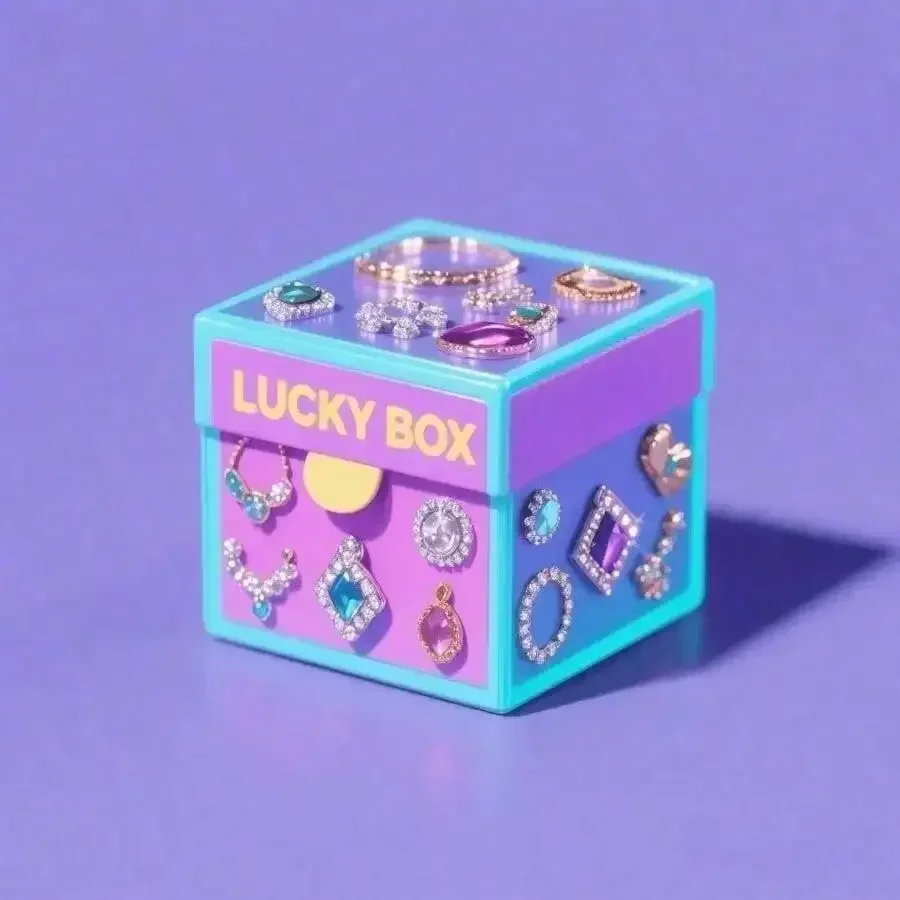 Jewelry Mystery Blind Box, Surprise Gift. High Quality Women's Jewelry Blind Box, Including Necklace, Anklet, Earrings, Ring, Etc., Suitable As A Gift For Family, Lovers, Friends, And Also A Must-Have For Mother's Day! view 6