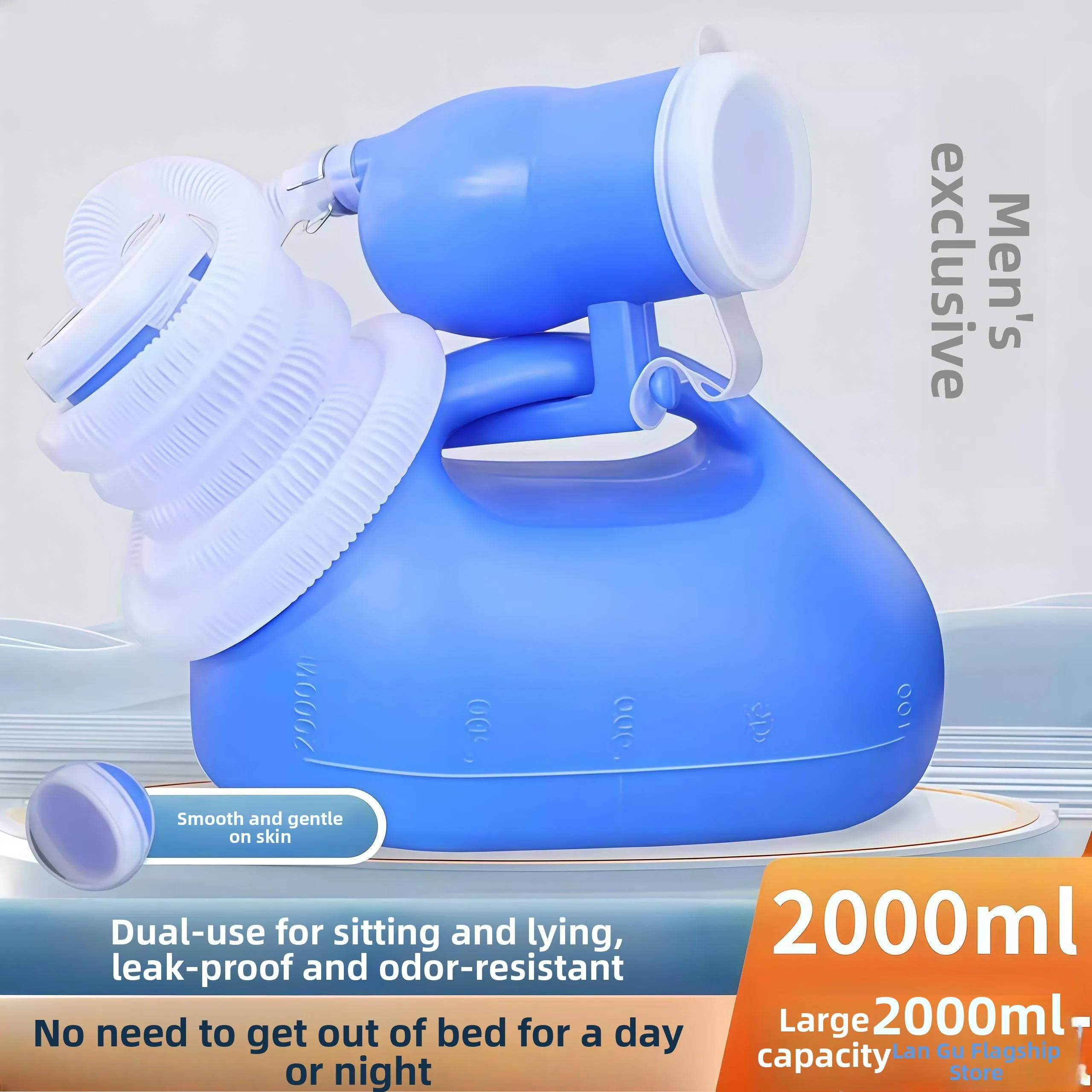 

Men's Urinal Bucket Bedside Urination Collector Elderly Night Urinal Toilet Training Aid Home Personal Care Bathroom Tool