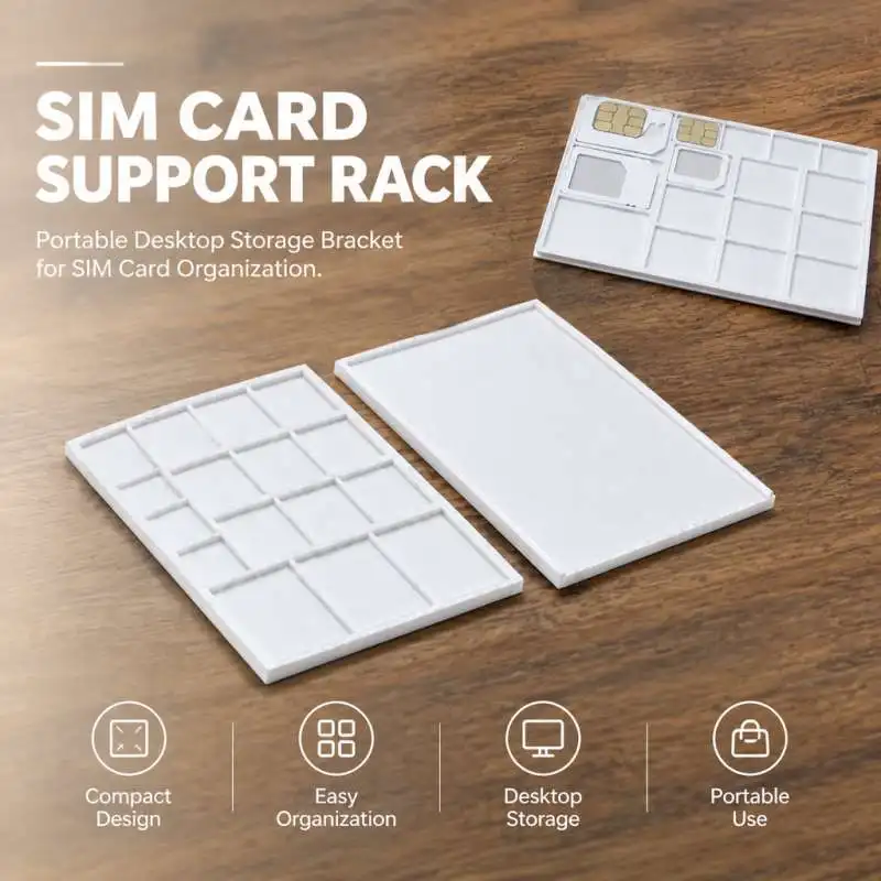 SIM Card Support Rack Portable Card Holder For SIM Card Desktop Storage Bracket
