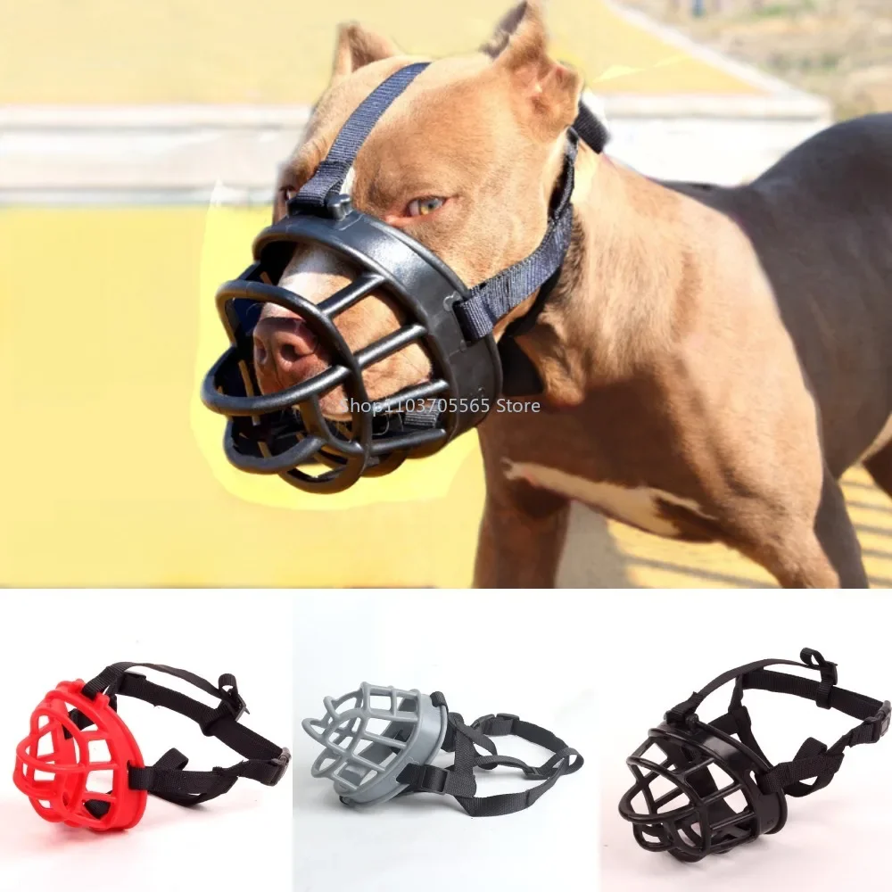 Soft Silicone Pet Dog Muzzle Breathable Basket Muzzles Comfy for Small Medium Large and X-Large Dogs Stop Biting Barking Chewing