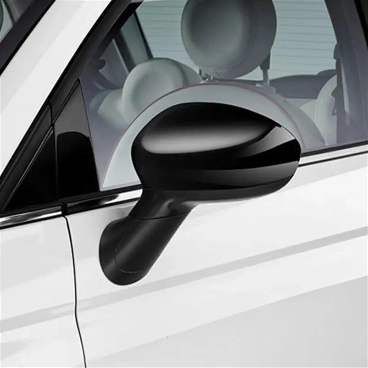 #87T (Gloss Black)Rearview Mirror Cover Side Wing Mirror Cap for Fiat Gloss Black,Automotive Parts & Accessories