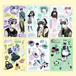 Korean Character Stickers Ins Stickers Sweet Asian Angel Devil Sweet and Cool