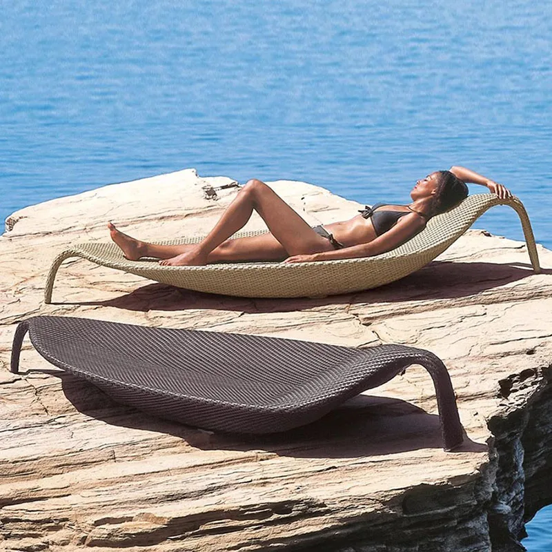 

Rattan Beach Folding Chair Tanning Reclining Lightweight Garden Loungers Folding Chair Sun Lounger Sillas De Playa Furniture