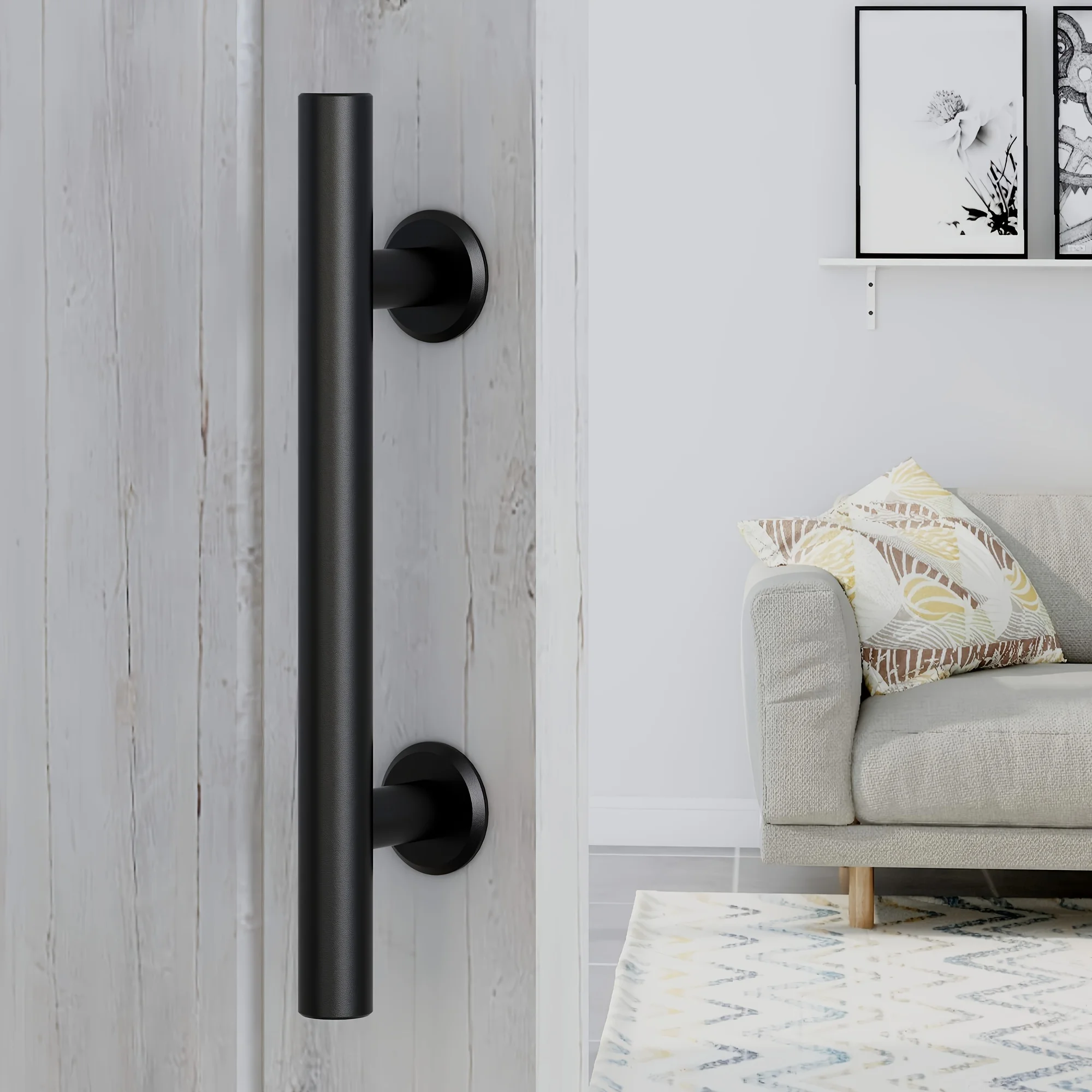 

Double-sided Puller Sliding Barn Door Handle Pull Cabinet Flush Hardware Set Wood Door Handle Door Furniture Handle Hardware