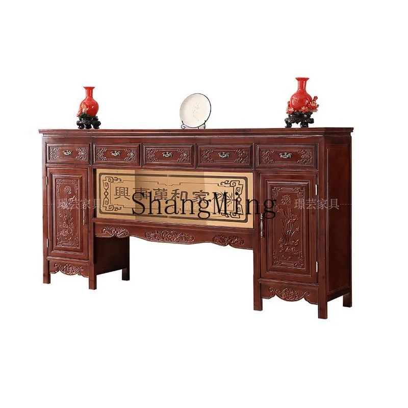 

ZYY Solid Wood Household Buddha Table E****mic Buddha Terrace Guanyin Buddha Cabinet Gong Table Zhongtang Entrance Incense Case