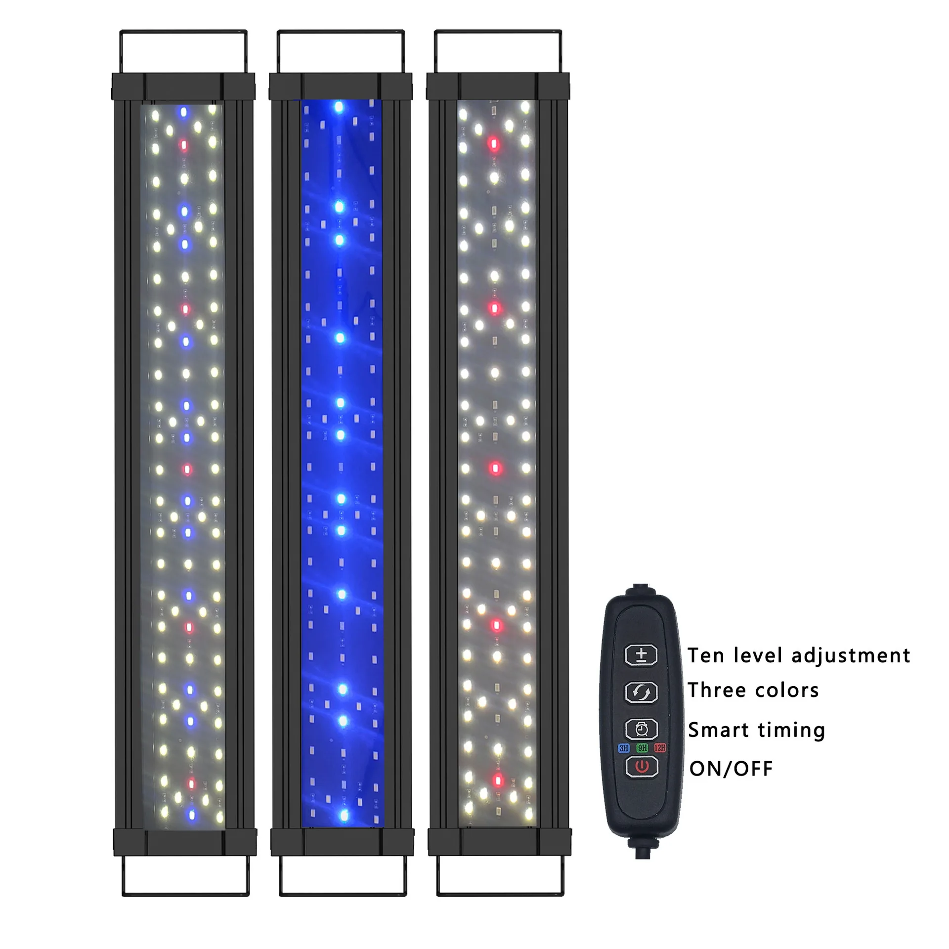 

LED Aquarium Light, Coral Reef Light Full Spectrum Fish Tank Plant Light with Extendable Brackets for Freshwater Saltwater Tank