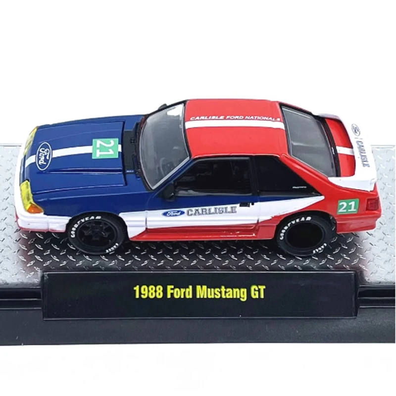 

Литой под давлением M2 масштаб 1:64 1988, Ford Mustang GT, модель автомобиля из сплава, коллекция, украшение для дисплея, игрушка в подарок