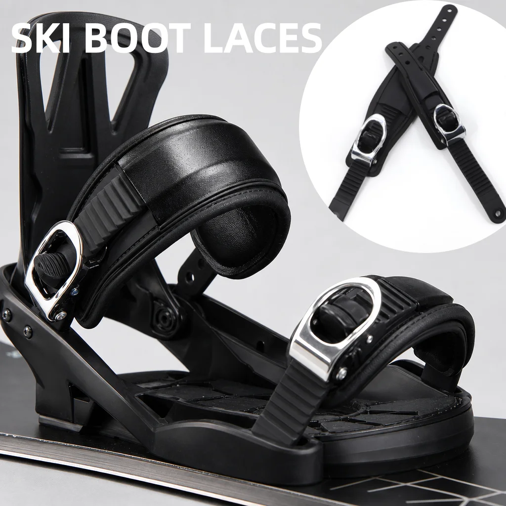 Adjustable Ski Strap Binding Attachment Ratchet Tongue Ladder Secure Shoelaces for Multiple Occasions