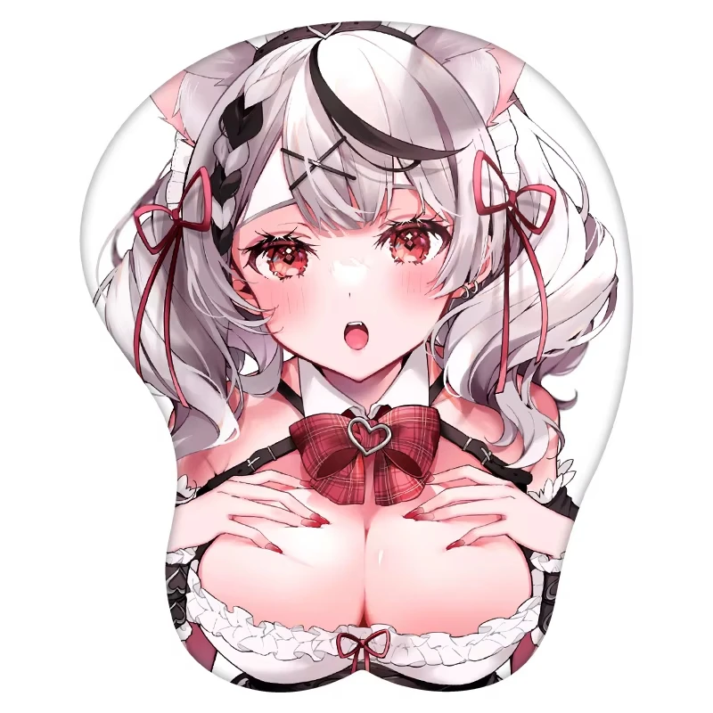 

Sakamata Chloe VTuber 3D Mouse Pad Anime Mousepad Wrist Rest Silicone Sexy Creative Gaming Mat Gift