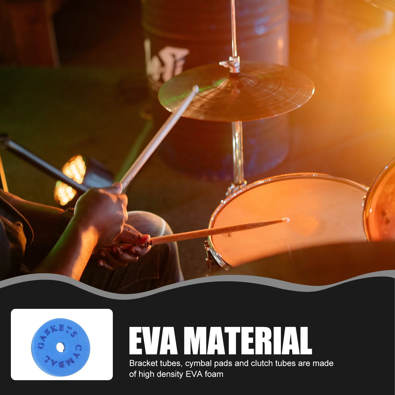 

1Set Eva Cotton Pads Drum Accessories Cymbal Stand Tube Drum Set Parts Clutch Tube Cymbal Replacement Clutch Gasket