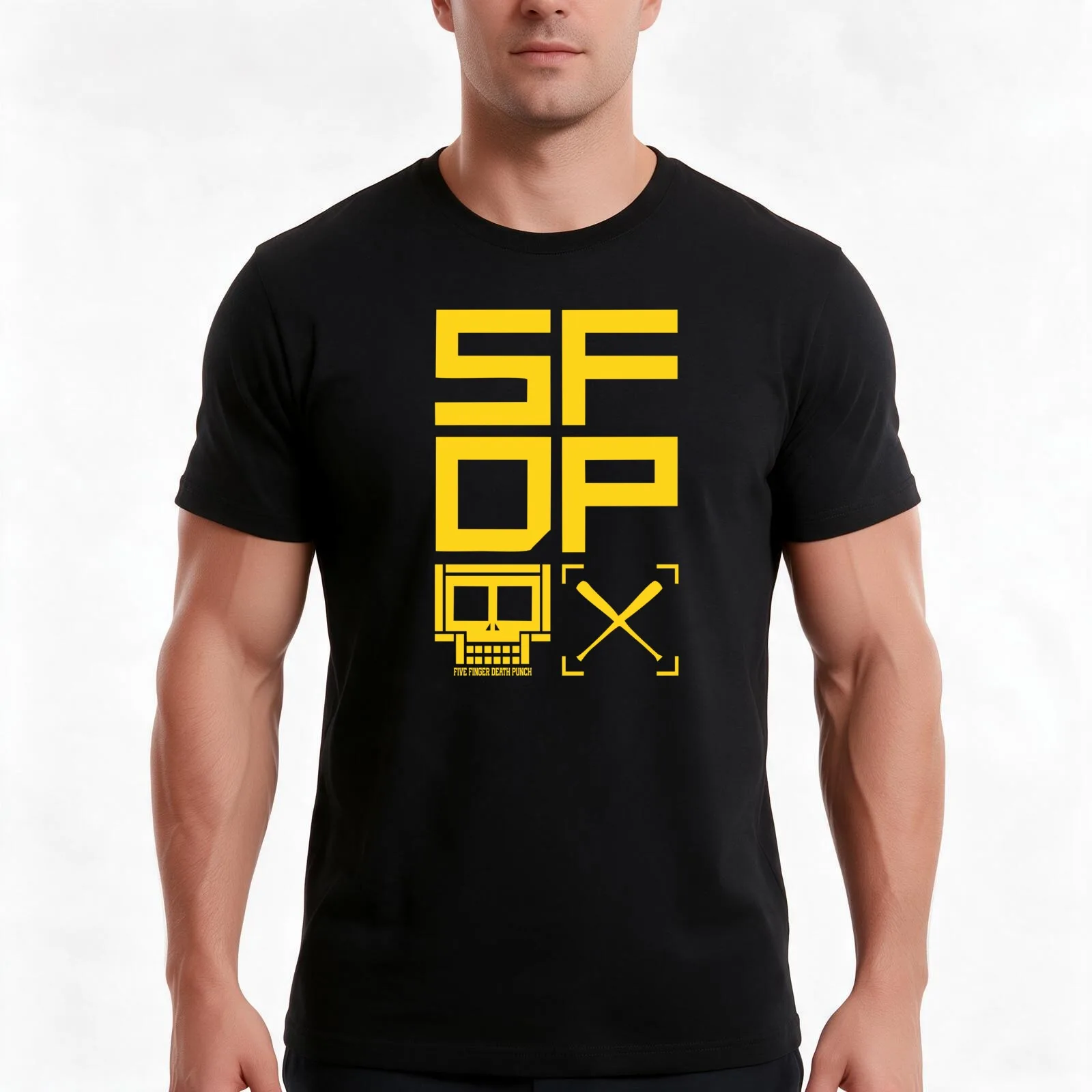 Death Five FFDP Punch All 5FDP The Finger T-Shirt, Summer Casual Cotton Tee, Oversized Streetwear Tops, Vintage Graphic Print